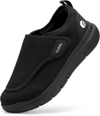 FitVille Herren Extra Weite Passform Diabetiker Schuhe Orthopädische Hausschuhe für geschwollene Füße