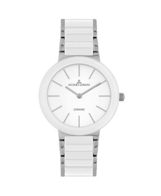 JACQUES LEMANS Women Analog Quartz Casual Watch Classic Dress White Dial Waterpr
