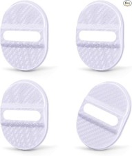 4PCS Car Door Latch Lock Cover in White, Carbon Fiber Self-Adhesi Color: White