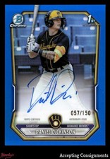 2026 Bowman Chrome Blue Refractors Daniel Dickinson 1st ROOKIE AUTO 057/150