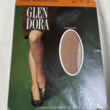 Vtg. Glen Dora-Cinnamon Color Seamless mesh/Plain Hosiery As 11 Mist