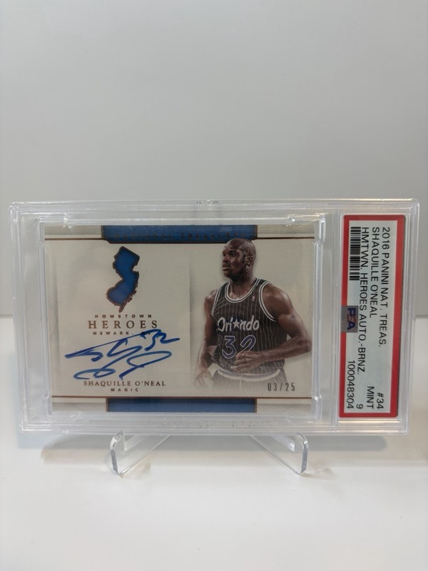 Shaquille O'Neal 2016 National Treasures Hometown Hero’s Auto 3/25 PSA 9 *READ*