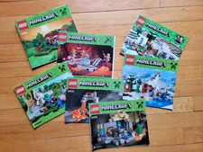 Lego Minecraft 7 Instruction Manuals Only READ 