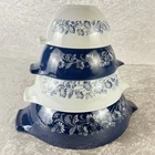 Vintage Pyrex Cinderella Mixing Bowls, Colonial Mist, Set of 4, (441-444)