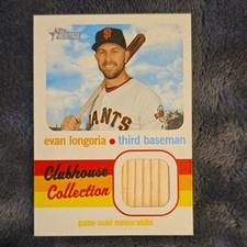 Topps 2020 Heritage Evan Longoria #CCR-EL Clubhouse Relic Giants Baseball