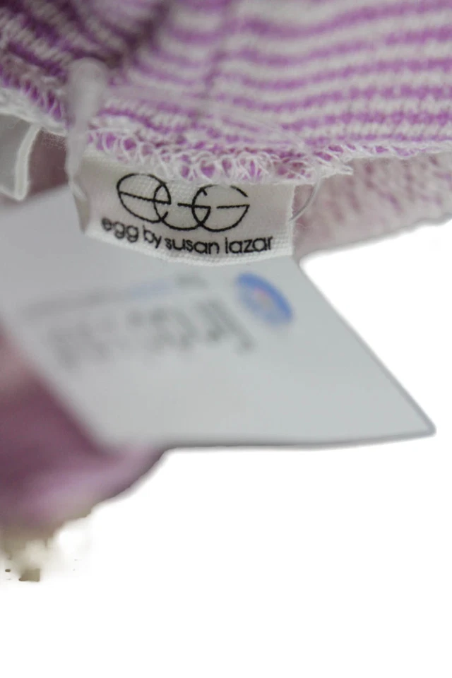 Pantalones Cortos Cortados Informales Estampado Rayas Egg by Susan Lazar Niñas Púrpura Talla 8 Foto 3 de 4