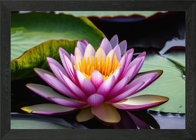 Tropische Seerose gerahmtes Wandbild Poster Leinwanddruck Bild