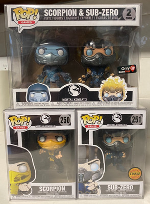 Funko Pop Mortal Kombat - Scorpion & Sub-Zero 2 Pack, Scorpion, & Sub-Zero Chase