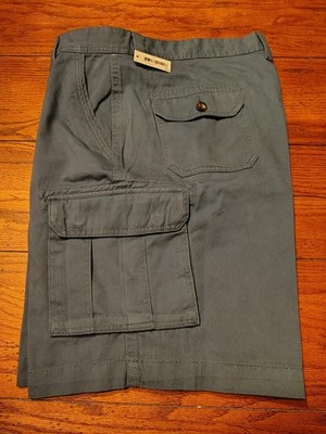 Amazon Essentials Men's 10'' Classic-Fit Cargo Shorts Slate Blue 38 W - NWT
