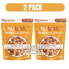 NuTrail Honey Nut Protein Granola 2 Pack 22 oz Each – 17g Protein, Exp 06/26