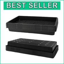 10 Pack Heavy-Duty Seed Starting Trays - Extra Thick, No Holes for Microgreens