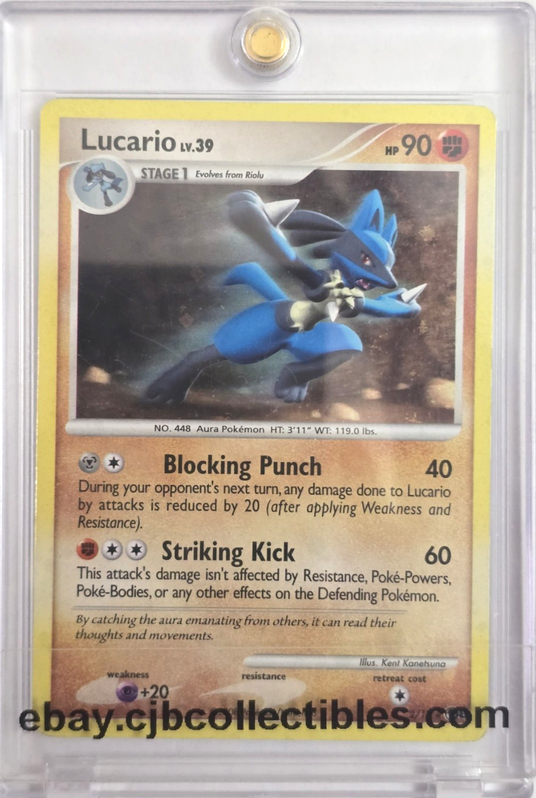 Pokémon LUCARIO 2/17 Holo Rare POP Series 8 - Played 🍒