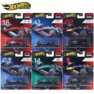 Hot Wheels 1:64 Premium F1 2025 Ferrari Red Bull Aston Martin Real Riders M Case