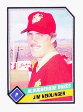 1989 CMC Albuquerque Dukes #9 Jim Neidlinger Albuquerque Dukes