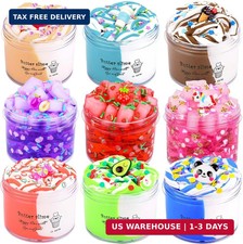 Slime Kit 9 Pack, with 3 Jelly Cube Crunchy Slime 6 Butter Slime, Super Soft N