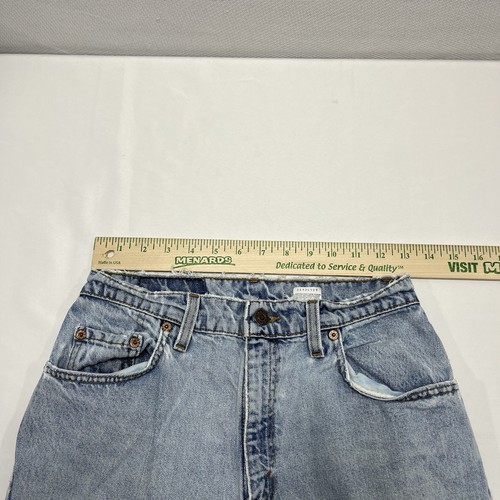Vintage 90er Levi’s 551 Damenjeans 8 lang Made USA Tapered Leg Relaxed Fit Schnurrbart - Bild 8 von 13