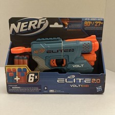 Nerf Elite 2.0 Volt SD-1 Blaster -- 6 Official Nerf Darts Light Beam NEW
