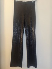 ZARA SEQUIN BLACK SEQUIN TAPERED PANTS LIMITED EDITION SIZE M