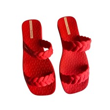Sandalias Ipanema Fever rojas trenzadas talla 10 impermeables resort minimalista