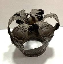 Antique Portuguese marked Bird over 833 Silver Holy Ghost Holy Spirit Crown