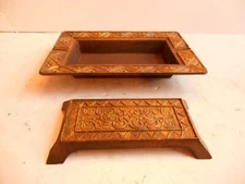 Vintage Large Middle Eastern Metal Pipe Ashtray 2 Piece