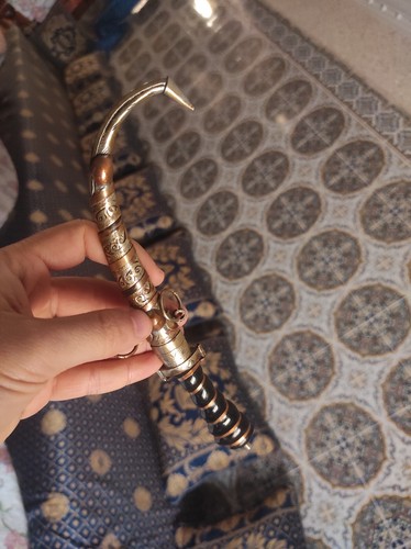 antique handmade daggers brass moroccan khanjar islamic - Picture 6 of 11