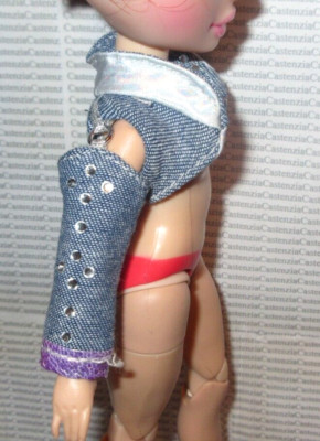 TOP  RAINBOW HIGH DOLL BLUE JEAN DEMIN CROP JACKET COAT FASHION CLOSET ACCESSORY