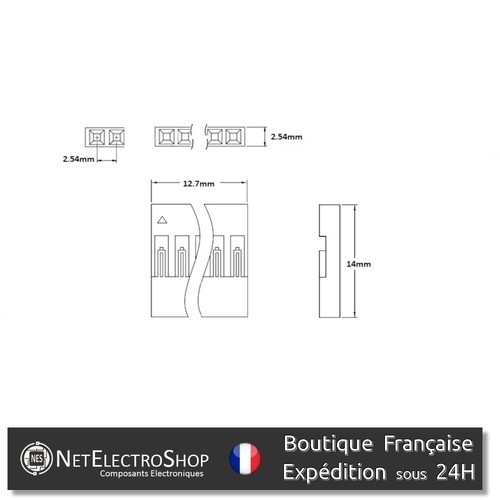 Embout Dupont, Jumper Housing Pin, 2.54mm, 1 à 10 Pins, 10 à 100pcs, Assortiment - Picture 12 of 23