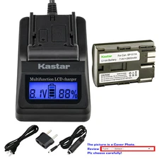 Kastar Battery LCD Fast Charger for Canon BP-511 BP511 MV590 MV600 MV600i MV630i