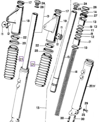 Honda Genuine OEM Front Fork Rubber Boots CB750 CB500 CB550 CB450