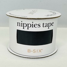 B-SIX Nippies Breast Lift Tape 2  W x 16.5  L Roll Black NEW Free Shipping