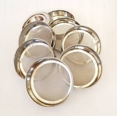 SS Sieves Heavy Gauge Standard Testing Set of 7 With Lid & Pan