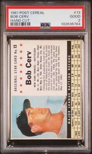 1961 Bob Cerv [Hand Cut] #13
