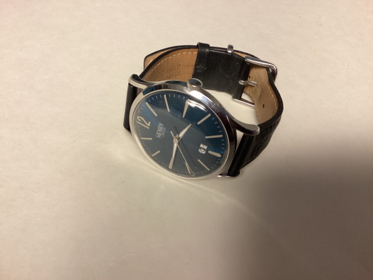 HENRY LONDON KNIGHTSBRIDGE QUARTZ WATCH-BLUE DIAL/LEATHER HENRY LONDON KNIGHTSBRIDGE QUARTZ WATCH-BLUE DIAL/LEATHER