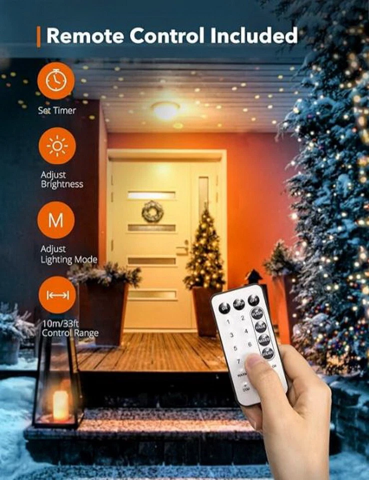 TaoTronics LED String Lights 33ft 100 LEDs USB Powered Dimmable Fairy LED98 - Image 4 of 4