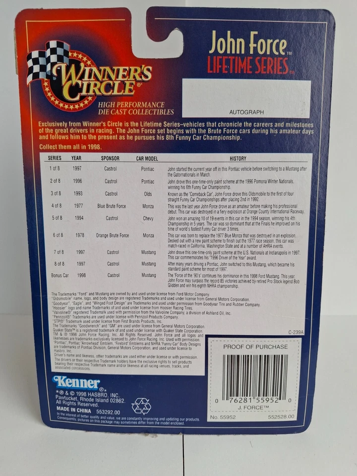 John Force Winner's Circle Lifetime Series 1997 Castrol GTX Pontiac 1 Of 8 1:64 - Image 2 of 2