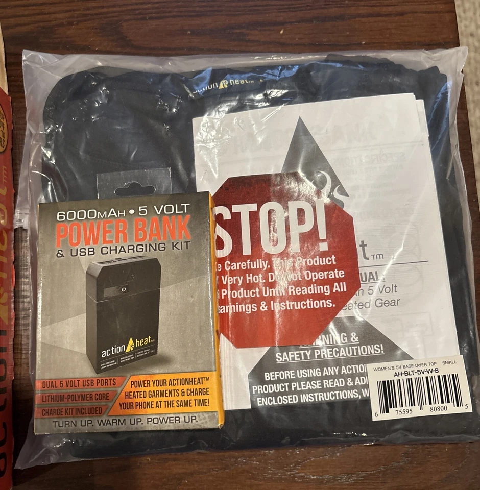 ЖЕНСКИЕ ActionHeat 5V подогрев базовый слой длинным рукавом BASETop черный перезаряжаемый  - Изображение 2 из 3