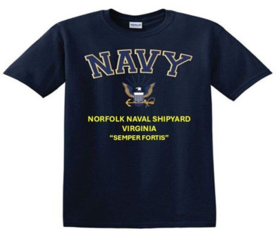 NORFOLK NAVAL SHIPYARD* VIRGINIA*EAGLE SHIRT. NAVY OFFICIALLY LICENSED