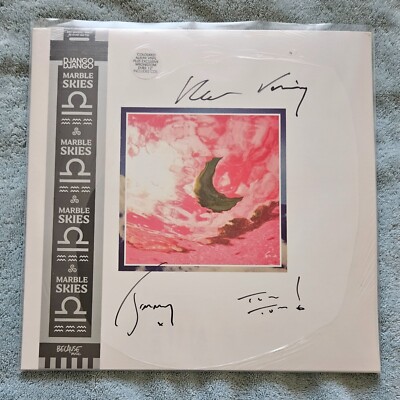 SIGNED - DJANGO DJANGO - MARBLE SKIES - LP - BLUE VINYL - INC. BONUS 12'' & 2 CDs