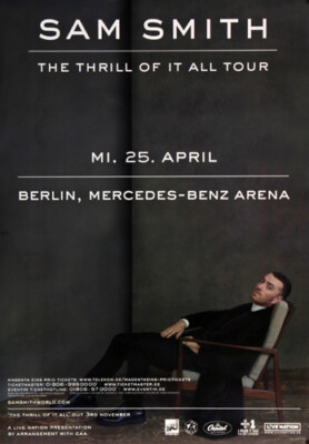 Sam Smith - The Thrill, Berlin 2018 | Konzertplakat | Poster