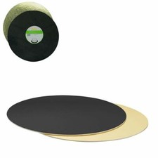 0932551 DECORA - PIATTO TORTA TONDO ORO E NERO Ø 28 CM