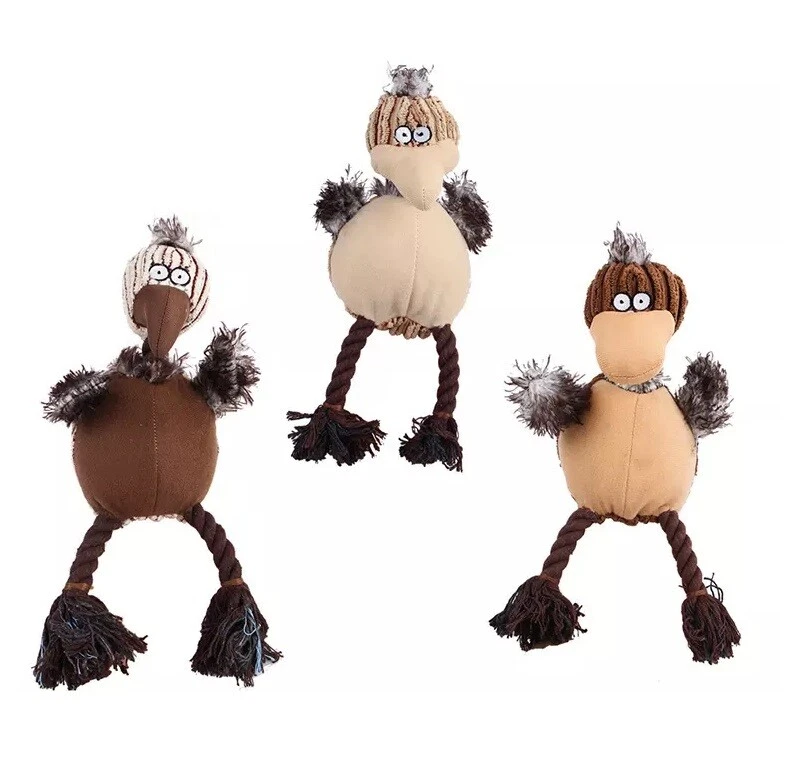 Spielzeug Hundespielzeug Kauspielzeug Quietscher Plüsch Kauen Ente Weiß - Bild 3 von 4