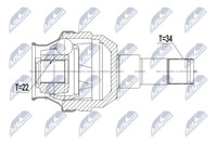 NPW-PL-052 NTY Gelenksatz, Antriebswelle FüR Chevrolet,Opel,Vauxhall