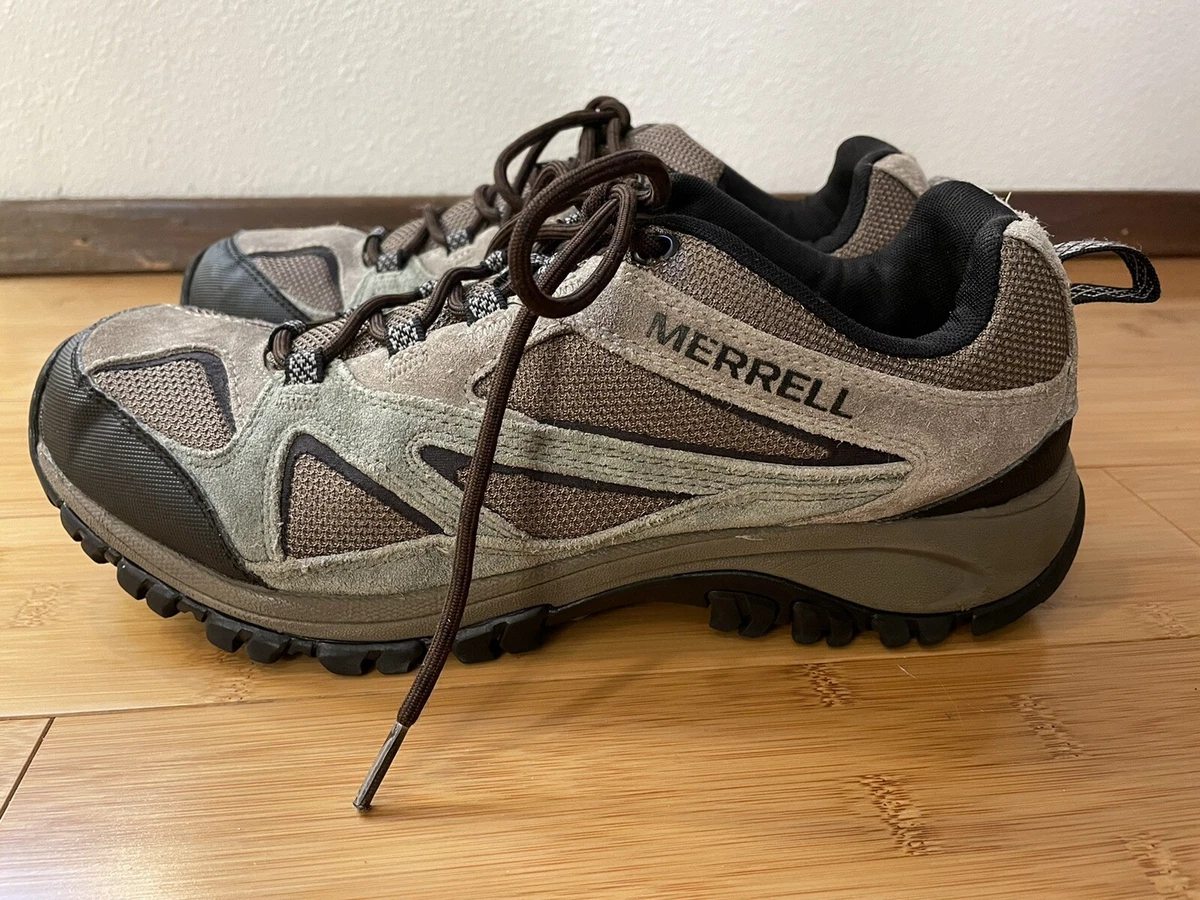 Merrell Mens Phoenix Bluff Putty Brown Suede Hiking Trail Shoes US