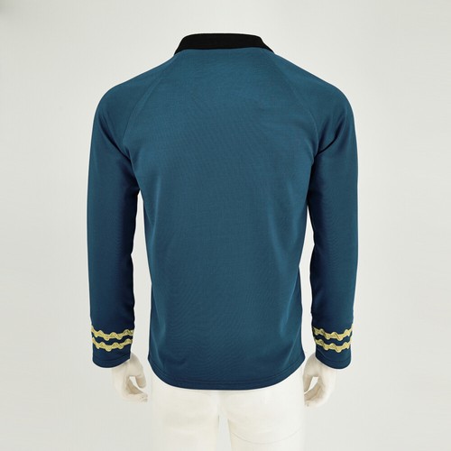 Cosplay TOS Captain Kirk Gold Shirts Spock Blue Uniforms Red Starfleet Tops Mens - 第 37/50 張圖片