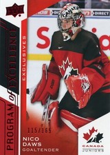 2020-21 Upper Deck Team Canada Juniors Exclusives #123 Nicolas Daws POE 115/165