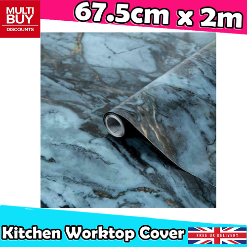 Kitchen Worktop Cover Vinyl Self Adhesive Back Film Wrap Roll Heat
