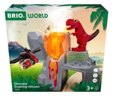 BRIO World 36092 Dinosaur Erupting Volcano Playset with T Rex and Pteranodon