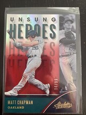 2021 PANINI ABSOLUTE UNSUNG HEROES RED SPECTRUM MATT CHAPMAN 94/99