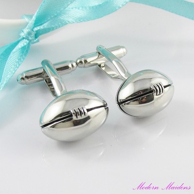 Platinum Brass 3D Football Cufflinks 18x12mm | eBay Australia